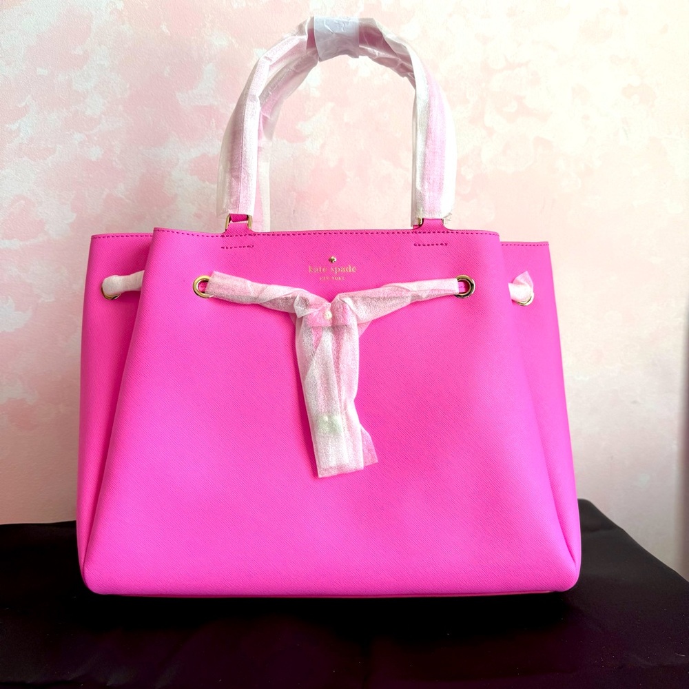Kate Spade Pink Structured Tote Bag
